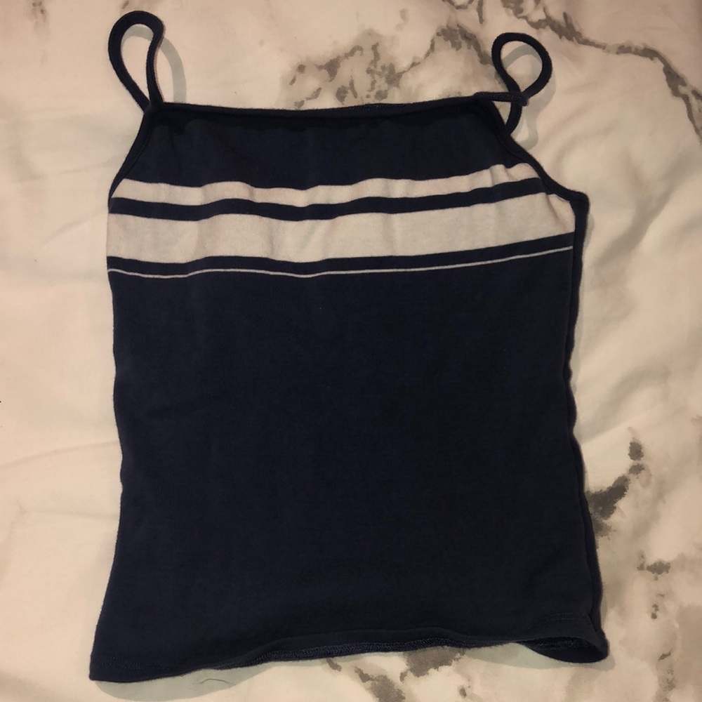 Blue crop top